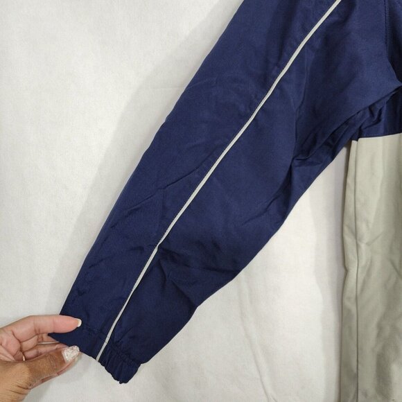 Nike Bauer Hockey Full Zip Jacket Women Size L Vented Zip Pockets Blue Tan - Picture 4 of 10